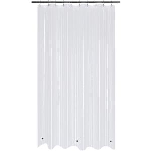 Mrs Awesome Stall Shower Curtain Liner with 3 Magnets 54 x 78 inch, PEVA 8G Thick & Heavy Duty Plastic Shower Curtain for Bathroom, Waterproof, 54x78, Clear