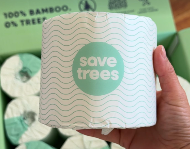 Save Trees Bamboo Toilet Paper  12 Rolls Of Organic Toilet Paper, 3ply, 300 Sheets Per Roll  PFAS Free, FSC Certified, Plastic Free, Vegan & Chemical Free Bamboo TP
