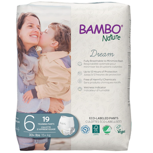 Bambo Nature Hypoallergenic Training Pants, EcoLabeled Training Pants, Totally ChlorineFree  Size 6 (19 Count)