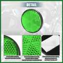Motoforti 10 Pcs Round Stick-on Safety Spoke Reflective Self Adhesive Reflector for Gate Posts Cars Trailer Motorcycle Trucks Boat Bicycle Bike Green Long-Lasting