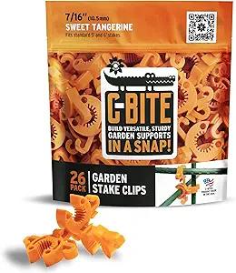 Plant Support Clips | Tomato Cage Connectors for Trellis, Garden Stakes, Wire Fence, Climbing Plants, Vine, Gardening, Indoor Plants & Hydroponics Growing (Tangerine Orange - 100 Pack) 2 Pack