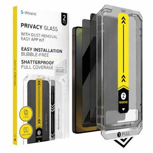 Deppa [1 Pack Privacy for Samsung Galaxy S26 Ultra (6.9") Screen Protector | Fingerprint Unlock | Full Coverage | Case Compatible | with Bubble Free Easy Install Kit [Video Guide]