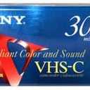 Sony VHS-C 30-Minute Black Single Video Cassette