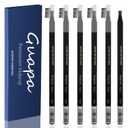 6pcs Waterproof Red Microblading Eyebrow Mapping Pencil Hard Core Peel Off Permanent Makeup Lip Tattoo Pencil (Brown)