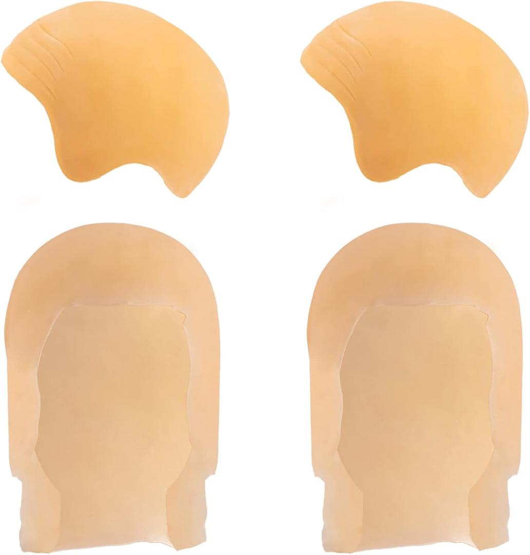 Framendino, 4 Pack Halloween Bald Cap Latex Caps for Makeup Cosplay Costume Accessory