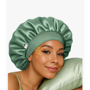 YANIBEST Silk Bonnet for Sleeping Women, Double Layer Hair Satin Bonnets with Elastic Band, Sleep Cap Curly Natural Hair