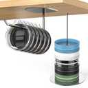 Pack of 2 Tumbler Lid Organizer, 2 Packs Cup Tumbler Lid Organizer for kitchen Cabinet,Water Bottle Lid Storage Holder for Yeti /Stanley Tumbler Cup Accessories,Cup and Lid Holder Storage for Up to 20 Lids