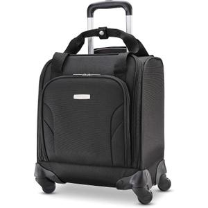 Samsonite Underseat Carry-On Spinner With USB Port, Jet Black, One Size