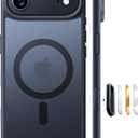TORRAS for iPhone Air Case 6.5'', Stronger Magnetic with MagSafe, Shockproof Slim Case for iPhone 17 Air with Camera Control & Colorful Button, Mil-Grade Drop Tested,Translucent Matte Black