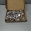 Ravinte 25 Pack 1-3/16 Inch Brushed Nickel Kitchen Square Cabinet Knobs Solid Drawer Pulls Satin Nickel Single Hole Kitchen Cabinet Hardware Knobs for Cabinets and Drawers