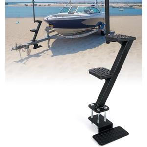Amazon.com: Aupar Heavy-Duty Boat Trailer Steps with Handle, Non-Slip Surface, Universal Fits for Trailers Tongue Step, Patent Pending, 3 Steps : Automotive