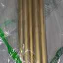 2 Pack Gold Curtain Rods for Windows 30-41 Inch, Decorative Vintage Crystal 1'' Diameter Curtain Rod with Gold Foil Finials, Adjustable Heavy Duty Easy Install Drapery Pole Set for Farmhouse