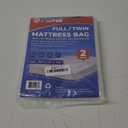 2 PK Twin/Full Mattress Bags for Moving Storage,Waterproof Plastic Full Size Mattress Cover for Moving,Clear Plastic Mattress Protector