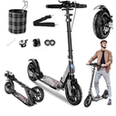 Kick Scooter for Ages 6+,Kid, Teens & Adults - Max Load 300 LBS, 4 Adjustable Levels, 200mm Big Wheel Folding Scooter, Lightweight, Aluminum, Indoor and Outdoor Scooters, Bearing ABE