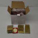 N9R 225PCS Red Gold Plastic Dinnerware Set - Disposable for Mothers Day, Includes 25 Dinner Plates, 25 Dessert Plates, 25 Forks, 25 Spoons, 25 Knives, 25 Gold Cups, 25 Napkins & Table Cards