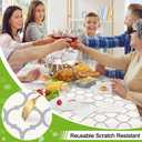 Smiry Rectangle Table Cloth, Waterproof Vinyl Tablecloth with Flannel Backing for Rectangle Tables, Wipeable Spillproof Plastic Tablecloths for Dining, Camping, Indoor and Outdoor (60"x102", Beige)