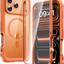 Diaclara Magnetic Designed for iPhone 17 Pro Max Case Full Body Bumper,[Compatible with MagSafe] Military Drop Proof Cover with Builtin Touch Sensitive AntiScratch Screen Protector, Orange
