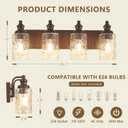 4-Light Bathroom Vanity Light Fixture Over Mirror, Oil-Rubbed Bronze