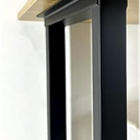 Steel Table Legs Set of 2 for Dining/Coffee Tables, Height Rectangle Metal Legs with Feet  Size 16*12.