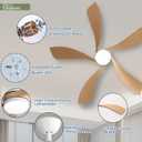 Sofucor 52 Inch Ceiling Fans with Lights and Remote, Outdoor Ceiling Fan with Light 6-Speed 3 CCT 3-Timer, Modern Low Profile Ceiling Fan 5 Blade Reversible DC Motor for Living Room Bedroom Patio