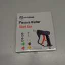 Short Pressure Washer Gun with 1/4" Quick Connector, 4350 PSI High Pressure Washer Gun with 5 Spray Nozzle Tips, 3/8'' Male Plug and M22-14/15mm Fittings, Power Washer Gun Compatible with Foam Cannon