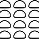 BWESOO Pack of 12 Black Metal D Rings Buckle D-Rings 1.5 Inches Inside Diameter for Strap Arts, Crafts and Sewing