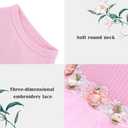 CuteBone Pink Tulle Skirt Dog Wedding Bridesmaid Dress for Puppy with Lace Trim at Waist - Comfortable, Stylish, and Perfect for Special Occasions HBQ01M, Medium, Pink