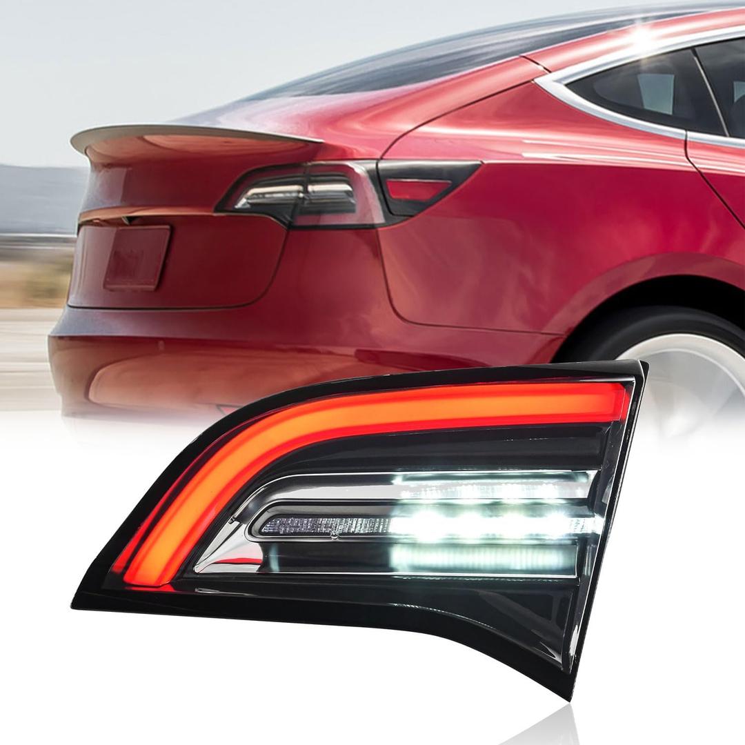 TODO 1077402-00-G 3 Pin Inner Trunk Tail Lights Compatible With Tesla Model 3 2017-2021 1077402-00-F 1077402-00-E 1077402-00-B Rear Lamp Passenger Right Side