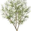 LYERSE Olive Trees Artificial Indoor - Faux Olive Tree 7ft with Large Olive Branches and Lifelike Fruits - Artificial Olive Tree for Modern Home Office House Living Room Decor