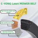 1/2" X106" Deck Belt 532405143 405143 Replacement Hus-qvarna AYP Ariens 2246LS, YTA 1946, YTH20K46, YTH21K46, YTH2146XP, YTH2242 46 inch Decks