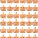 Cabilock 36pcs Mini Woven Baskets with Handles, Farmhouse Small Wood Wedding Candy Gift Storage Baskets for Wedding Party Favors Tree Hanging Ornaments Crafts