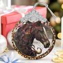 Stained Glass Ornaments, 2025 Christmas Ornament, Christmas Tree Ornament, Heirloom Keepsake, Gift Exchange, Gift Idea - Horse
