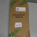 MinBoo Bamboo Multi Hook Coat Rack Modern, Unique, Space-Saving Coat Hanger with 4 Flip-Down Hooks for Hanging Scarves, Key, Hat, Umbrella and More, Gray