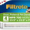 Filtrete 23.5x23.5x1 in. Air Filter, MERV 8, MPR 700, 4 HVAC Filters