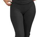 ANRABESS Lounge Sets for Women 2 Piece Foldover Yoga Flare Leggings Pants Crop Tops Casual Y2K Outfits Matching Tracksuit Set (Black, M)