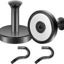 Neosmuk Magnetic Coat Hook,170lb Strong Extra Heavy Duty Magnet Hooks,Magnetic Wreath Hanger/Holder for Metal Doors,Purse,Towel,Stocking,Cruise Cabin,Black,2 Pack