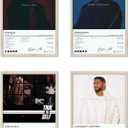 Bryson Tiller Poster Rapper Album Cover Posters for Room Aesthetic Music Wall Art Boy and Girl Teens Dorm Decor Set of 4, 8x12 inches Unframed