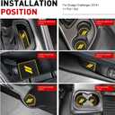 REMOCH
for Dodge Challenger Accessories 2015-2024 Custom Fits Cup Holder Insert Anti-dust Mats Door Pocket Center Console Liners(Yellow Trim) - 11 PCS Set