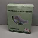 Sensory Chair for Kids, Inflatable Rocking Chair for Kids with Autism & ADHD, Air Cloud Rocker for Toddler as 3 4 5 6 7 8 Year Old Boy Girl Gifts, Autism Sensory Products Training Body Coordination (Grey)