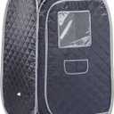 Portable Sauna Tent, Foldable One Person Full Body Spa for Detox Therapy Without Steamer - BlackG