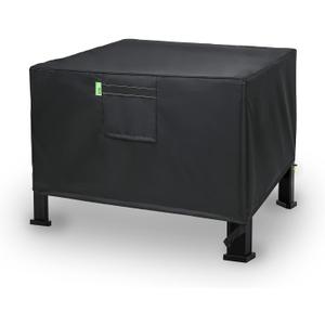 REDRICH Fire Pit Cover Square  Heavy Duty Outdoor Firepit Cover, Full Coverage Patio Outdoor Fireplace Cover, Dustproof Anti UV and Waterproof, 32L x 32W x 16H Black