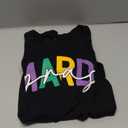 Mardi Gras Shirt for Women Fat Tuesday Parade T-Shirt New Orleans Carnival Party Tshirt (Large, Black)