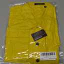 HISDERN Mens Casual Long Sleeve Shirts Button Up Down Yellow Shirts Wrinkle Free Striped Collared Gold Solid Textured Shirt Dating Vacation Clothing (Yellow, XL)