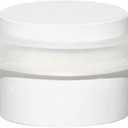 EVI Herrajes | White Door Stopper - Adhesive Installation - White Rubber Protector - W=0.94 x H=0.79 Inch Door Stop (White Lacquered Stainless Steel)