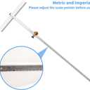 47.24in T-Shaped Glass Cutting Tool, Tile Cutters, Automatic Control Oiling, Nylon Pulley, Thickened Aluminum Alloy Blade Bar, Hard Steel Scale, for Thick Glass, T-Glass and Tile Cutting Inch Scale