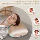 Piercing Pillow - Ear Piercing Pillow With Foam Plug, Adjust Shredded Memory Foam Picrcing Pillow For Side Sleepers, Donut Piliow For Ear With 4.5x4.5''Hole, Ergonomic Curved Design, Satin Champagne