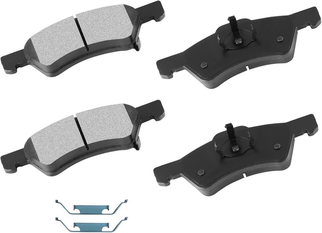 Cciyu D857 Ceramic Front Disc Brake Pad Set Fit For 2001-2007 For Chrysler Town & Country,2003 For Chrysler Voyager,2001-2007 For Dodge Caravan,2001-2007 For Dodge Grand Caravan,4pcs