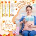 50 Sets Little Pumpkin Baby Shower Favor Pumpkin Pens Bulk Fall Pens Thanksgiving Pens with a Message from The Bump Cards for Autumn Gender Reveal Party Return Souvenirs Gifts