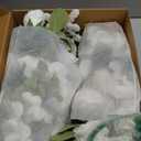 Ling's moment 17.5" Tall Free Standing Artificial Flowers Arrangements 4 pcs Fall Wedding Aisle Runner Chair Decorations Lily of The Valley Ceremony Reception Rose Floral Party Outdoor Centerpieces (Wht-lily White & Olive)