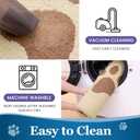 Buganda Dog Door Mat for Muddy Paws, Absorbent Dirt Trapper Washable Indoor Doormats, Non Slip Low-Profile Mud Mat for Dogs, Front Entrance Doormat for Inside Floor (36x24 Inches, Light Beige)